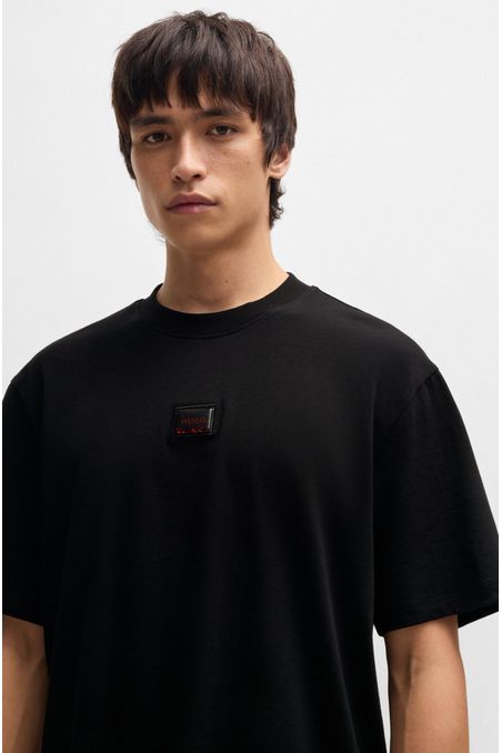 POLO RELAXED FIT EN PUNTO DE ALGODÓN CON PARCHE DE LOGO HOMBRE
