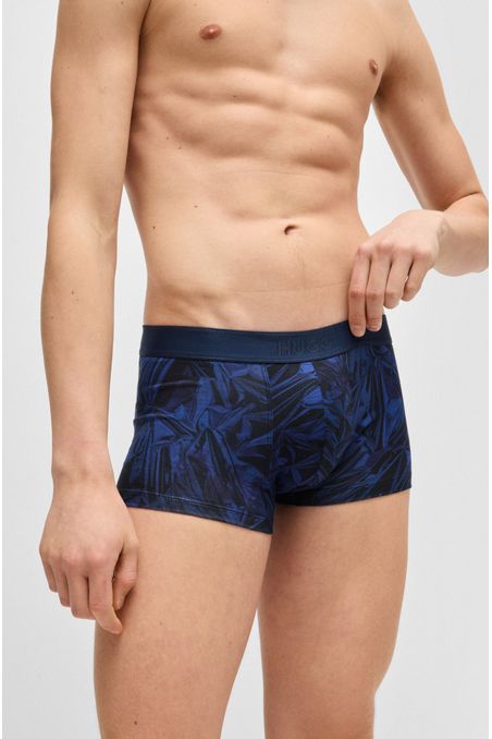 BÓXER CORTO DE ALGODÓN ELÁSTICO CON ESTAMPADO DE TEMPORADA HOMBRE