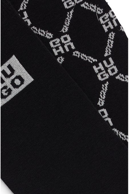 PAQUETE DE DOS PARES DE MEDIAS DE LARGO MEDIO CON LOGOS BRILLANTES HOMBRE Negro 50524851001