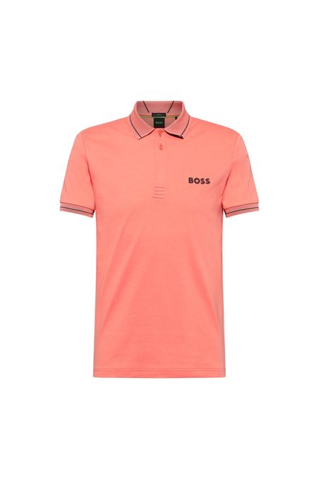 POLO PIQUÉ SLIM FIT DE ALGODÓN CON LOGO DE MALLA HOMBRE