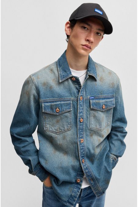 GORRA DE SARGA DE ALGODÓN CON ETIQUETA DE LOGO BORDADO HOMBRE