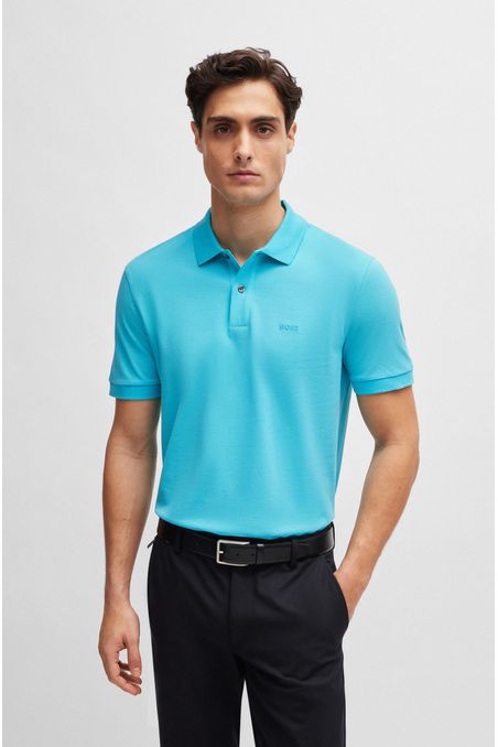 POLO PIQUÉ REGULAR FIT DE ALGODÓN CON LOGO BORDADO HOMBRE