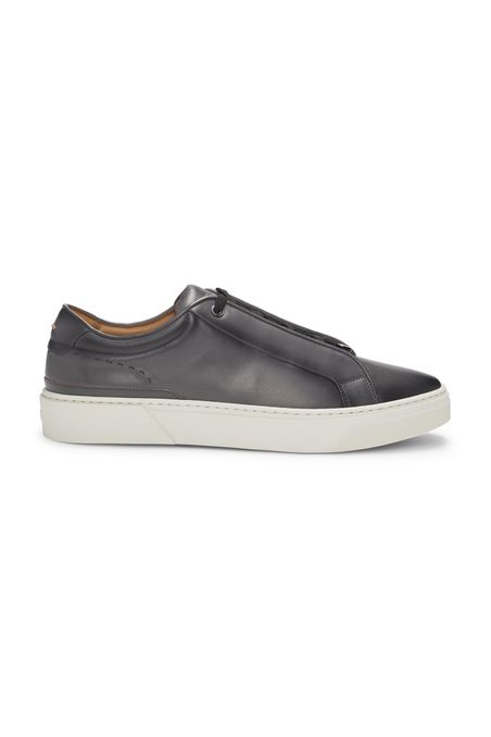 ZAPATILLA DE PIEL ITALIANA CON DISEÑO EXCLUSIVO HOMBRE