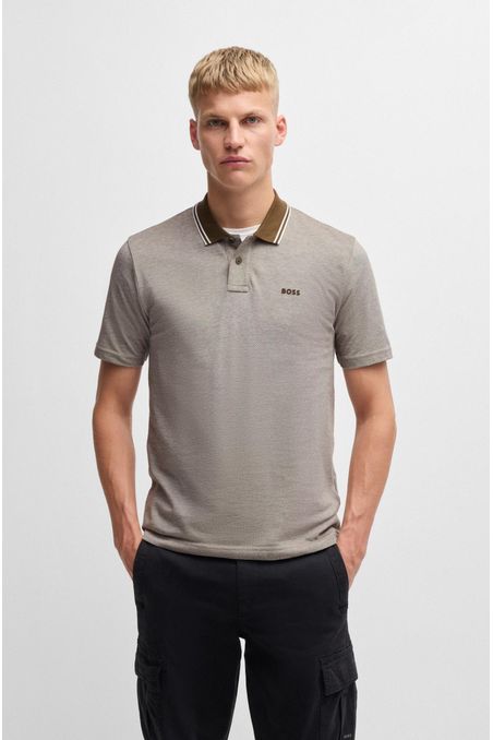 POLO DE ALGODÓN PIQUÉ CON LOGO DESTACADO HOMBRE