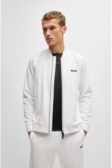 CHOMPA REGULAR FIT DE MATERIAL PREMIUM CON LOGO DESTACADO HOMBRE