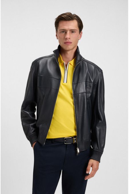 CASACA REGULAR FIT DE PIEL ITALIANA CON DETALLE PREMIUM HOMBRE