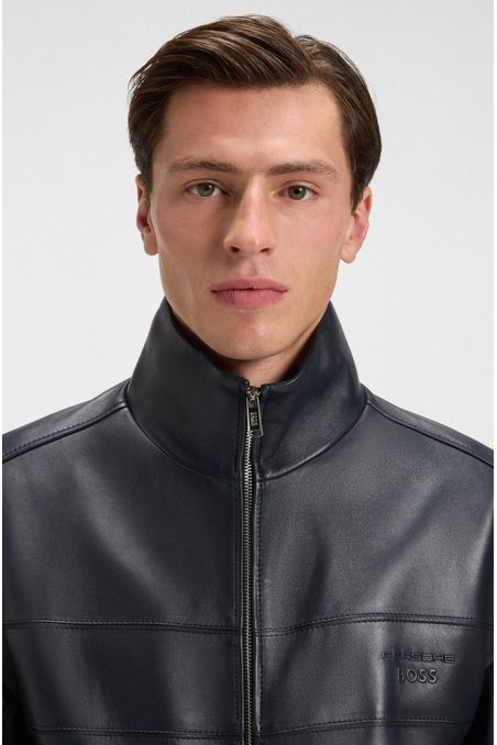 CASACA REGULAR FIT DE PIEL ITALIANA CON DETALLE PREMIUM HOMBRE