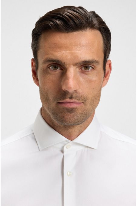 CAMISA SLIM FIT DE ALGODÓN CON PUÑOS DOBLES HOMBRE