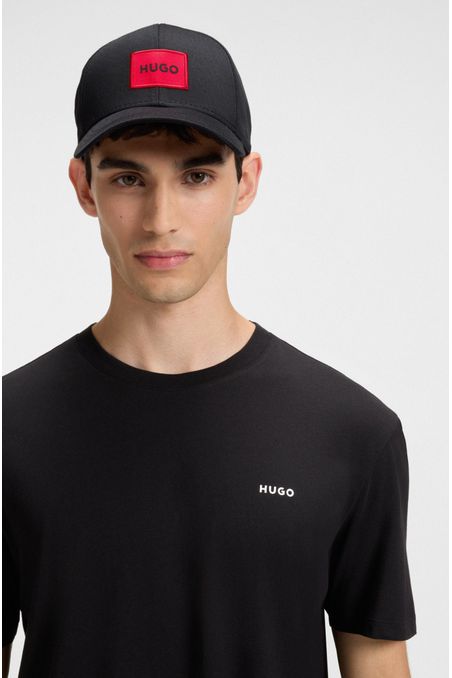 GORRA DE SARGA DE ALGODÓN CON ETIQUETA CON LOGO HOMBRE