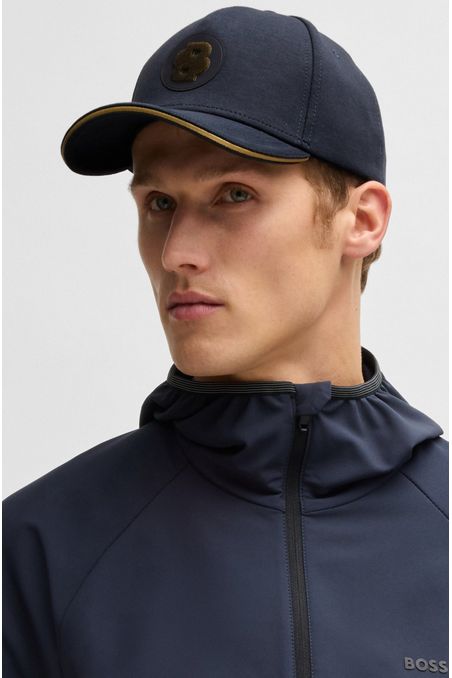 GORRA DE ALGODÓN CON PARCHE DE MONOGRAMA DOUBLE B GORRA HOMBRE