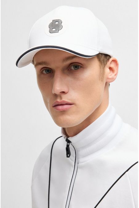 GORRA DE ALGODÓN CON PARCHE DE MONOGRAMA DOUBLE B GORRA HOMBRE