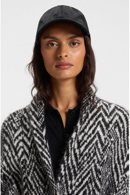 GORRA DE TAFETÁN CON CIERRE DE CINTA TEJIDO EN JACQUARD GORRA MUJER