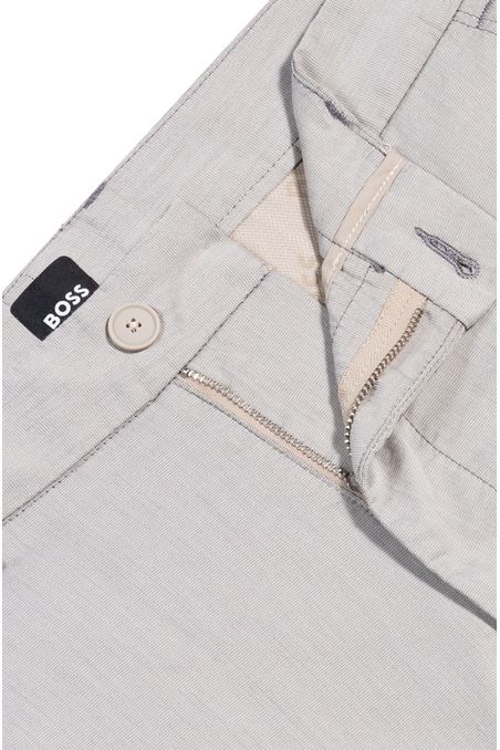 PANTALONES SLIM FIT DE POPELÍN DE ALGODÓN DE PLANCHADO FÁCIL PANTALONES CASUALES SLIM FIT HOMBRE