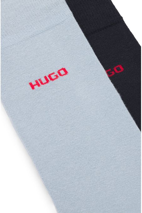PAQUETE DE DOS MEDIAS DE LARGO ESTÁNDAR CON LOGOS CALCETINES HOMBRE Azul 50468099483