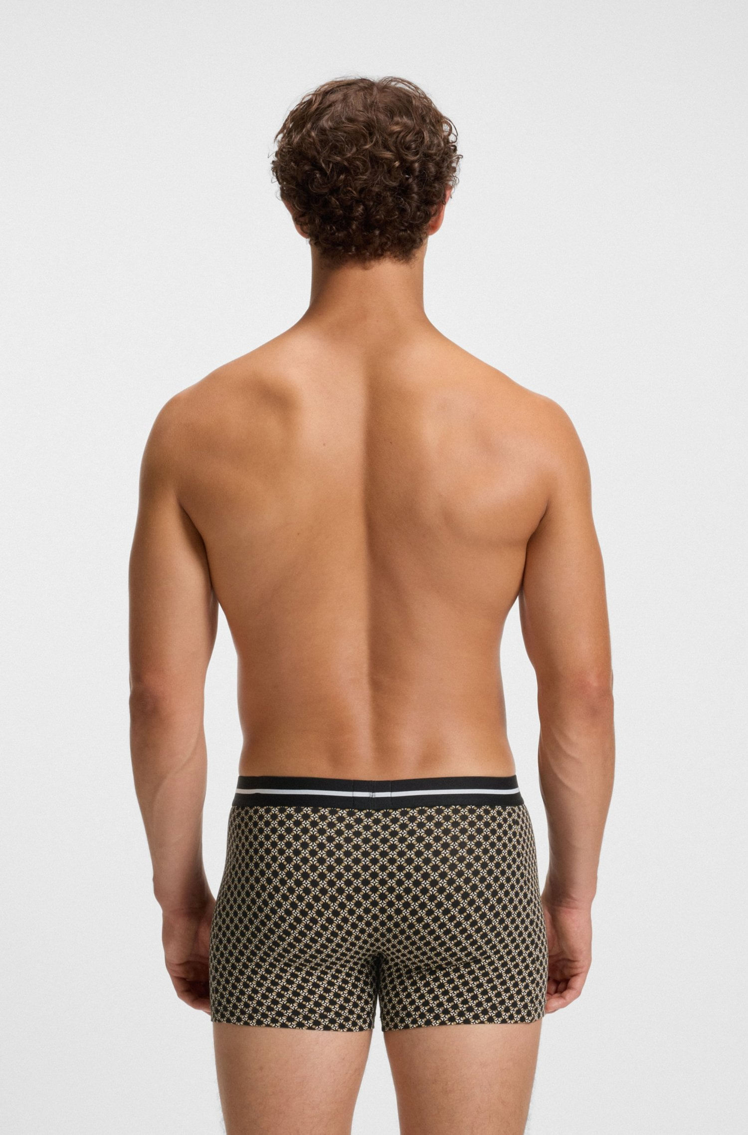 PAQUETE DE TRES BÓXER DE ALGODÓN ELÁSTICO CON LOGO BOXER HOMBRE