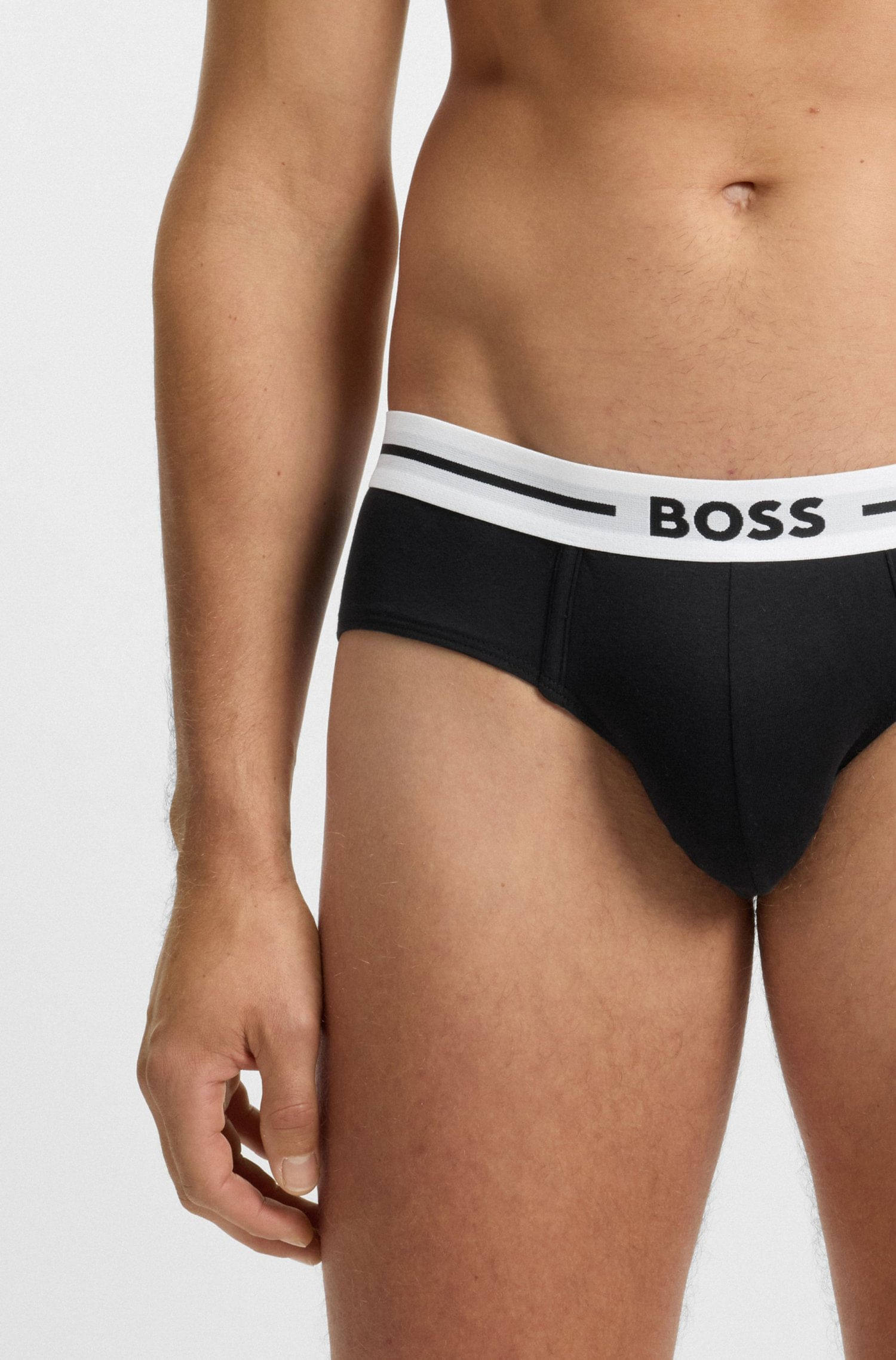 PAQUETE DE TRES BÓXER DE ALGODÓN ELÁSTICO CON LOGOS EN LA CINTURA CALZONCILLOS HOMBRE