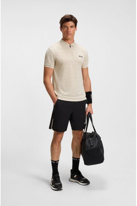 POLO ACTIVO DE SECADO RÁPIDO CON MONOGRAMA DEGRADADO EN JACQUARD POLO SLIM FIT HOMBRE