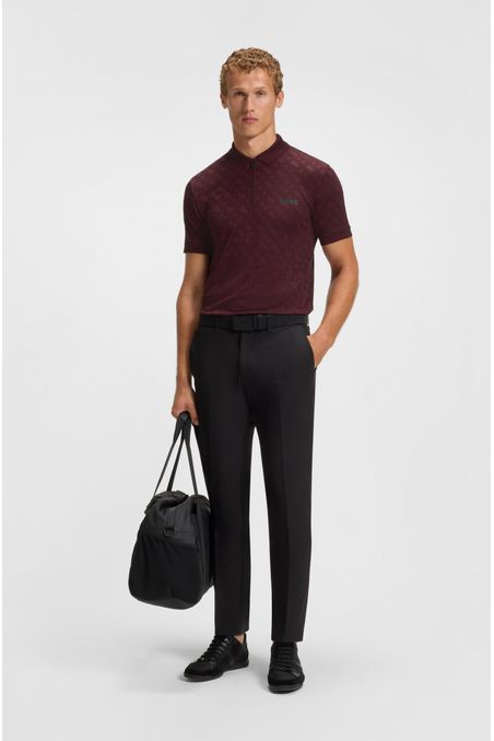 POLO ACTIVO DE SECADO RÁPIDO CON MONOGRAMA DEGRADADO EN JACQUARD POLO SLIM FIT HOMBRE