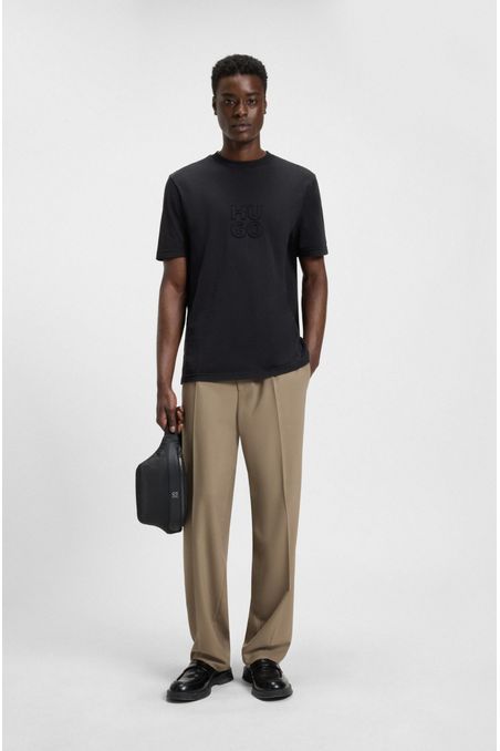 POLO DE PUNTO DE ALGODÓN CON APLIQUE CON LOGO PLAYERA REGULAR FIT HOMBRE