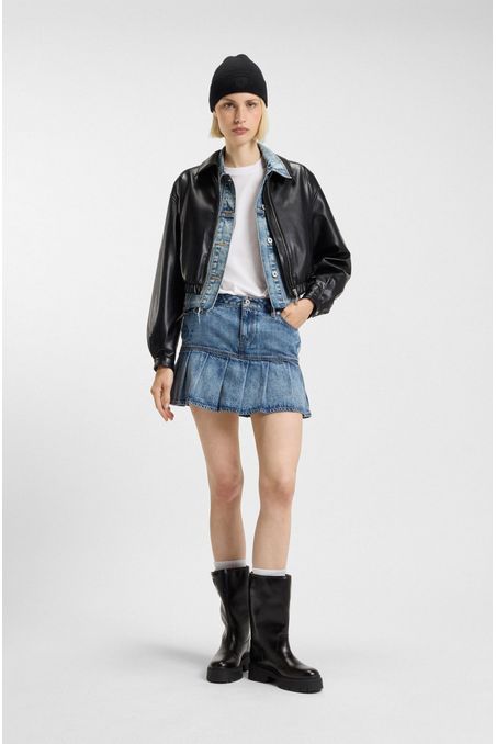 POLO DE PUNTO DE ALGODÓN CON INSIGNIA DE LOGO PLAYERA RELAXED FIT MUJER