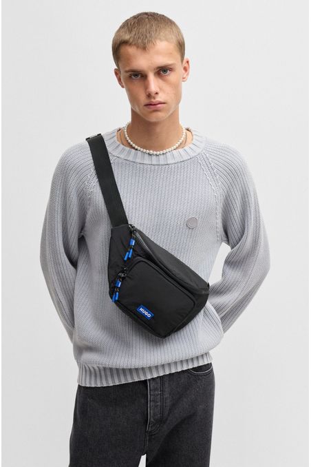 RIÑONERA CON CREMALLERA Y PARCHE DE LOGO BORDADO RIÑONERA HOMBRE