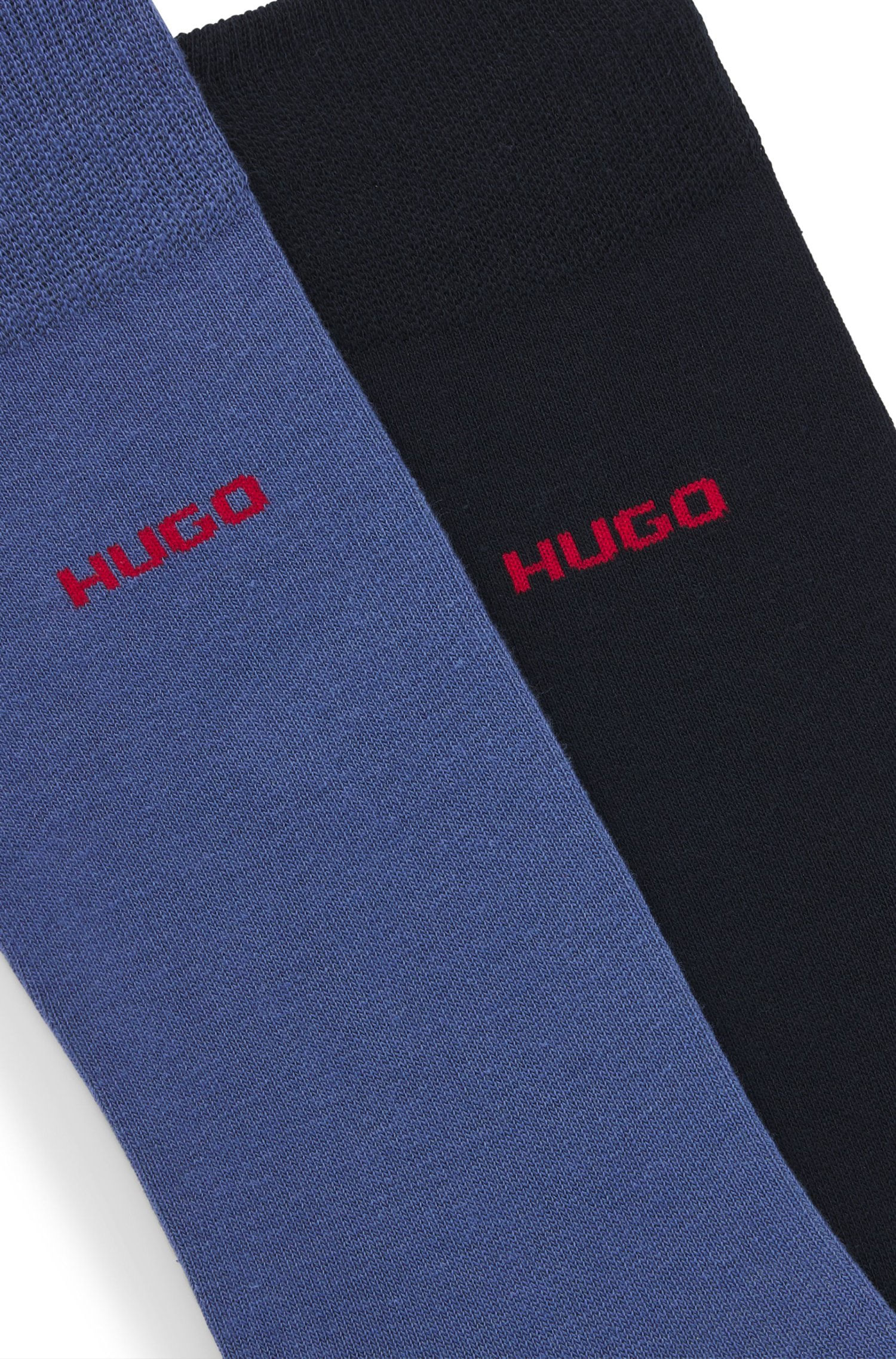 PAQUETE DE DOS PARES DE MEDIAS EN MEZCLA DE ALGODÓN Azul 50469638479