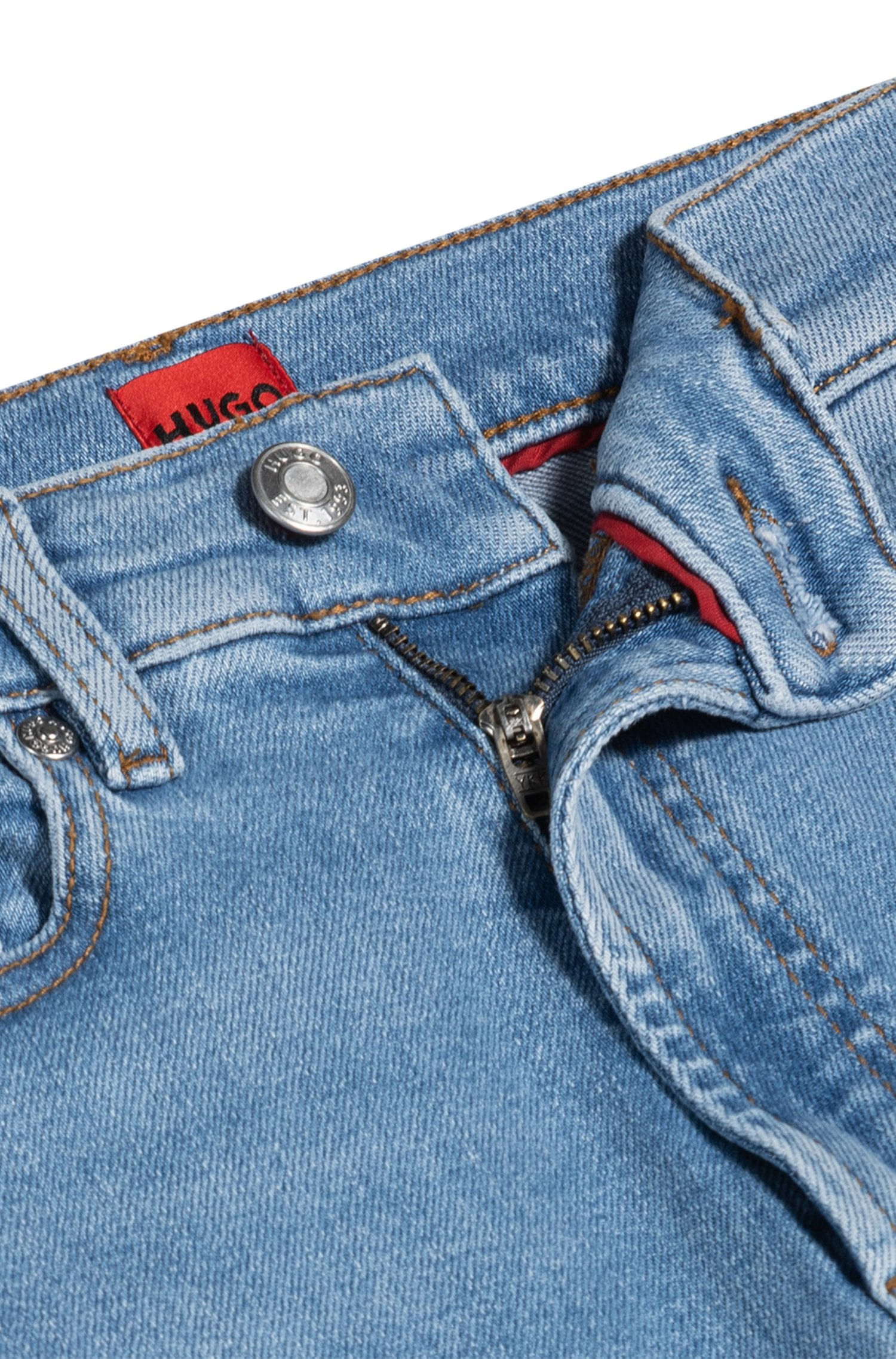 JEANS SKINNY FIT DE TEJIDO DENIM SUPERELÁSTICO AZUL JEANS SKINNY FIT MUJER