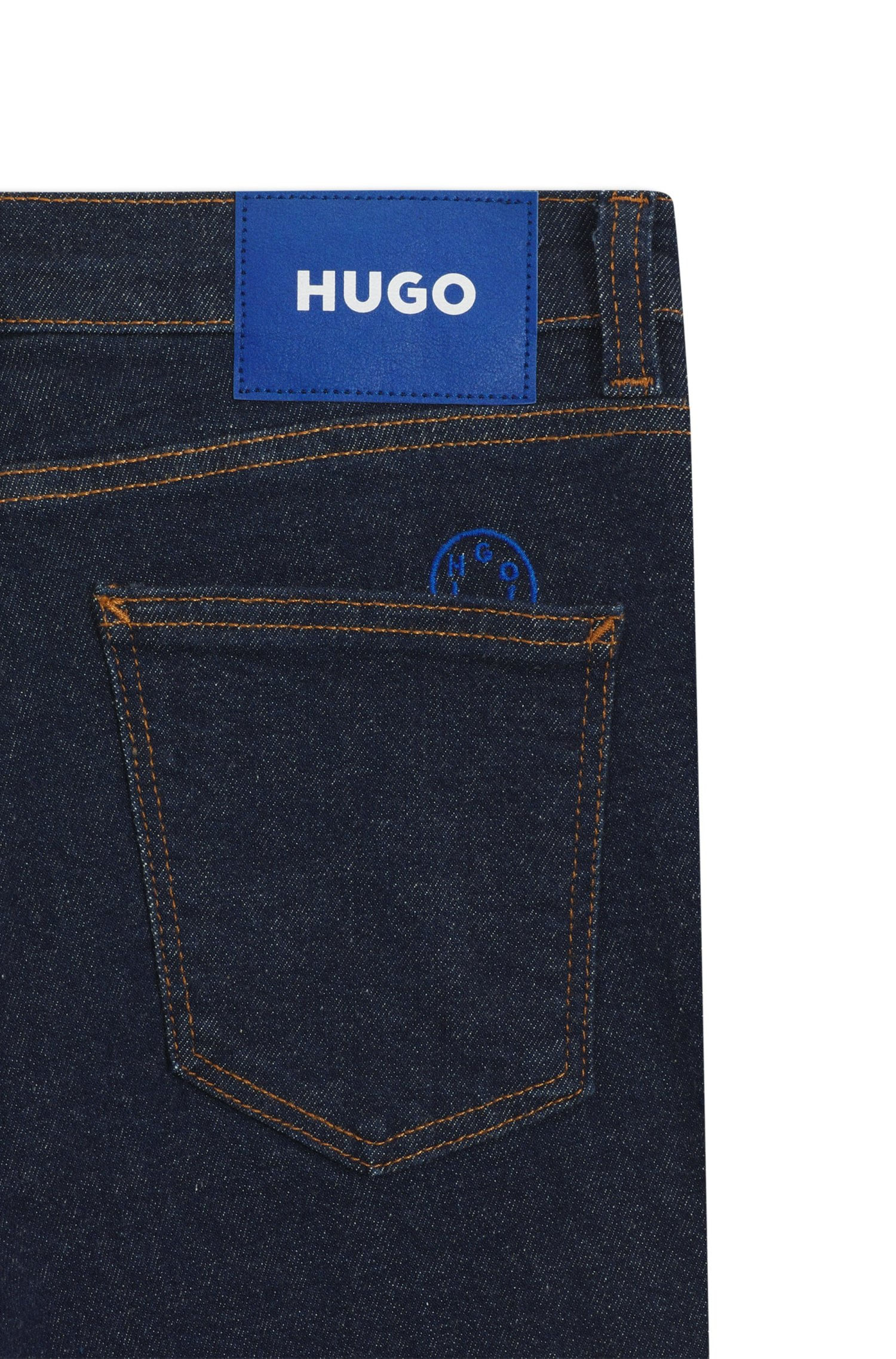 JEANS SKINNY FIT EN DENIM ELÁSTICO AZUL OSCURO JEANS SKINNY FIT MUJER