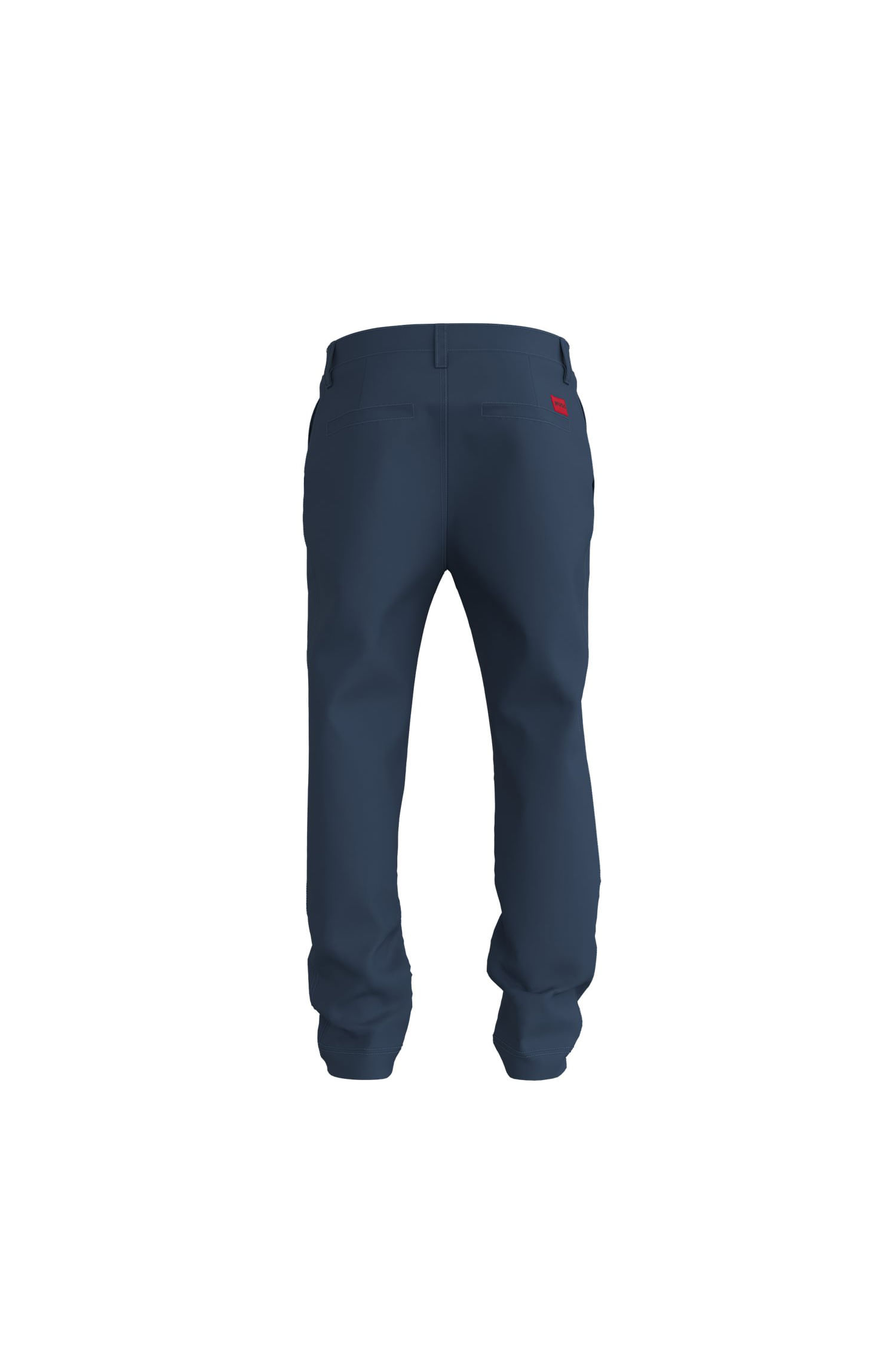 PANTALONES TAPERED FIT EN SARGA DE ALGODÓN HOMBRE