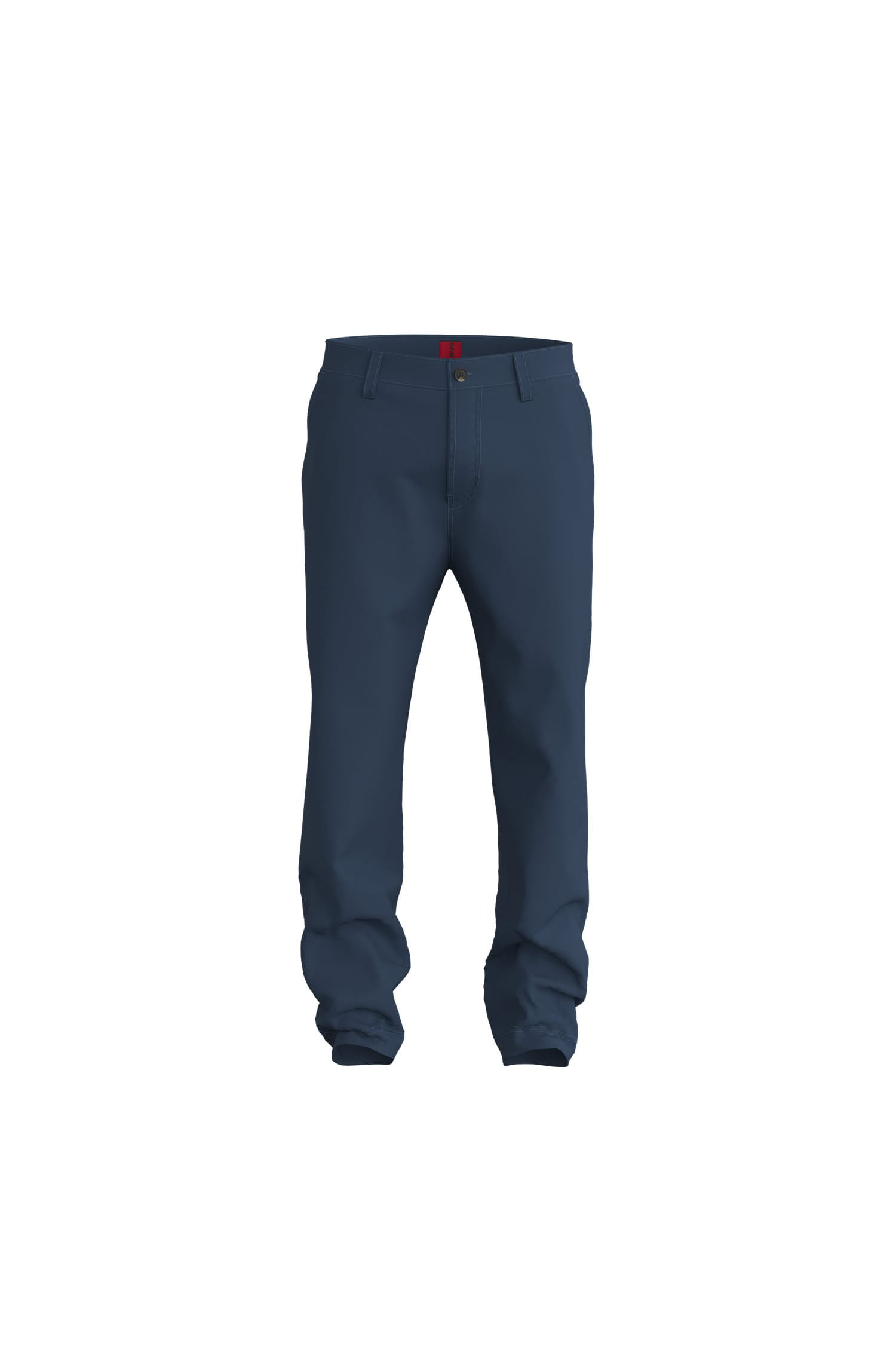 PANTALONES TAPERED FIT EN SARGA DE ALGODÓN HOMBRE